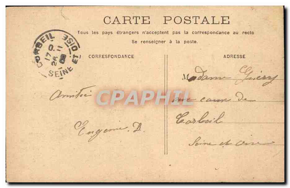 Paris CPA Hotel de ville  — Rückseite