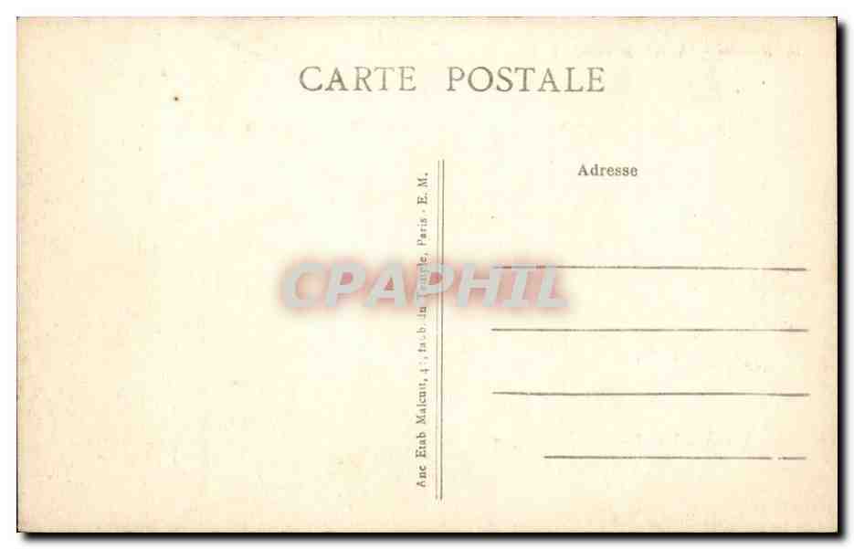 Paris CPA Hotel de ville (peniche boat) — Verso