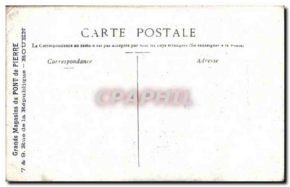 Paris CPA Hotel de ville  — Rückseite