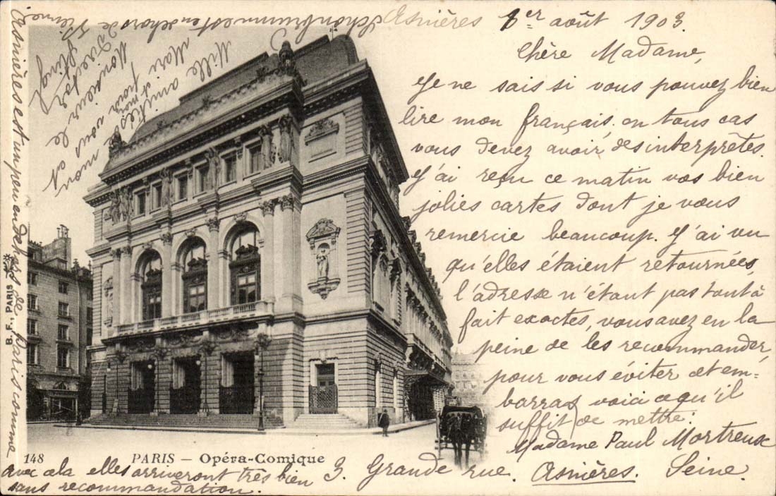 Paris CPA Opera comique