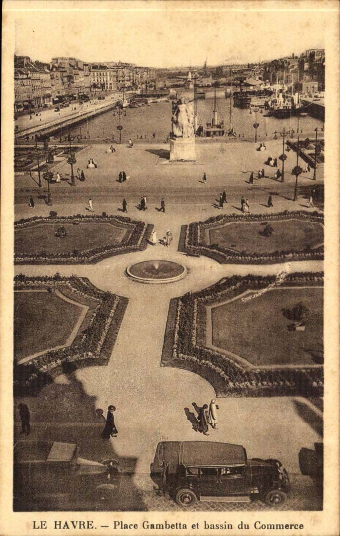 Le Havre CPA Place Gambetta et bassin du commerce