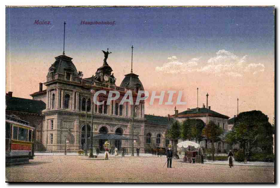 Allemagne Mainz CPA Hauptbahnhof