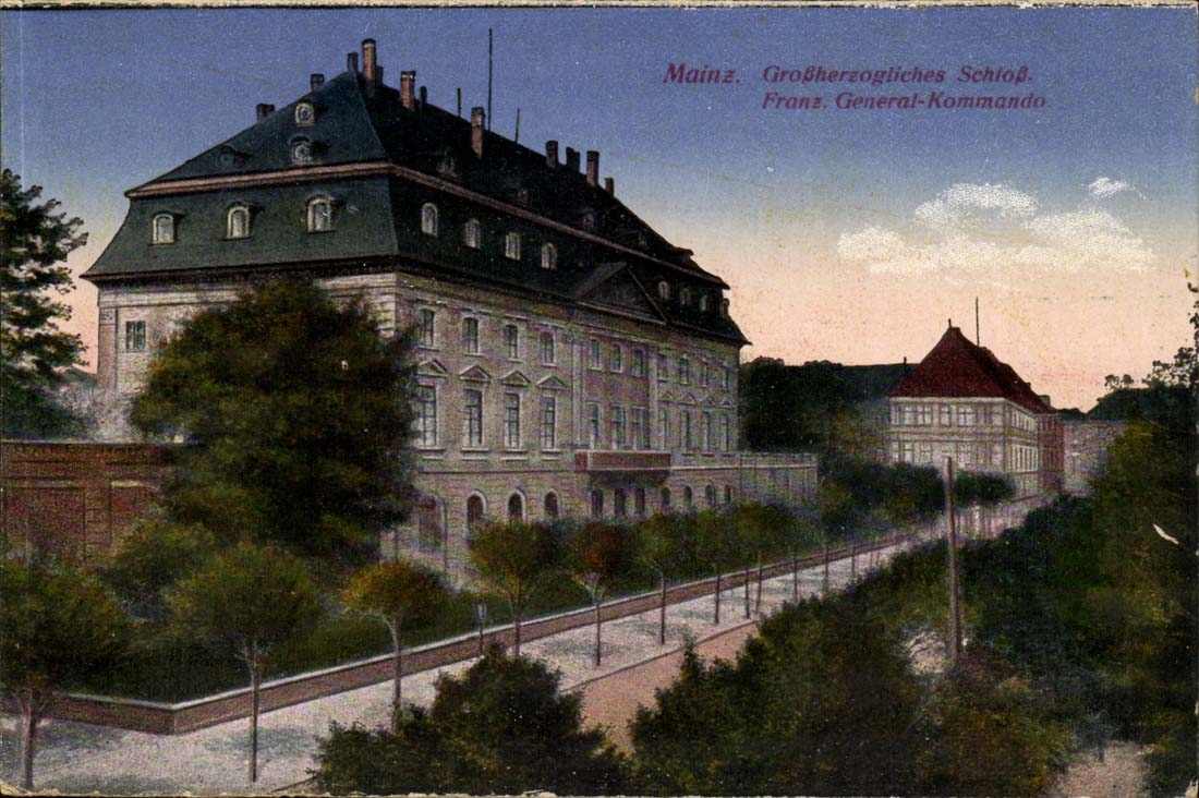 Allemagne Mainz CPA Grossherzoglisches schloss franz general Kommando