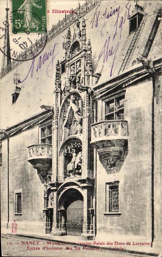 NANCY — Musée Lorrain (ancien Palais des Ducs de Lorraine) — Entrée d'honneur dite La Porterie (xviiie siècle) — Éditeur : e Illustrée