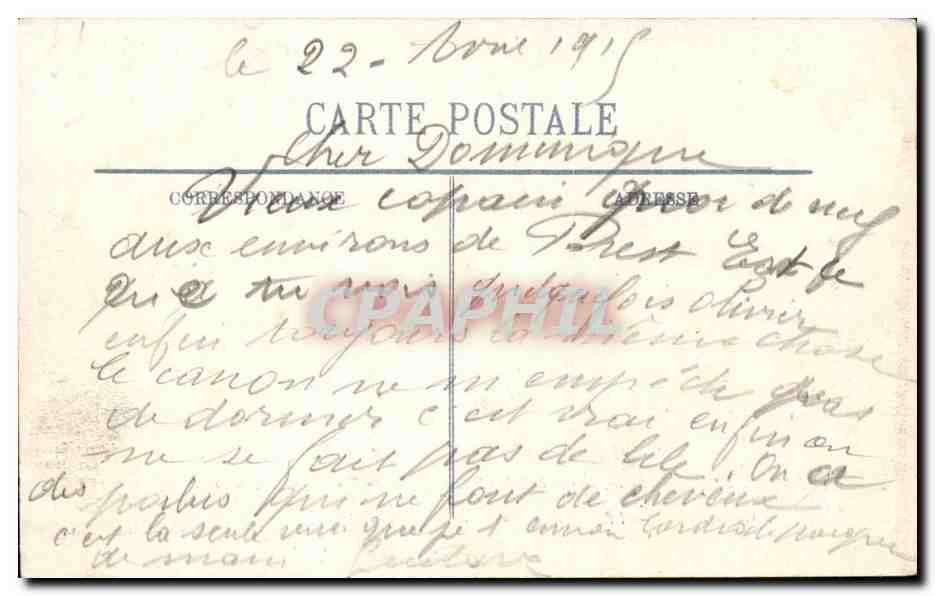 Arras — Rue St-Géry après bombardements — Charles Ledieu, Arras — Rückseite