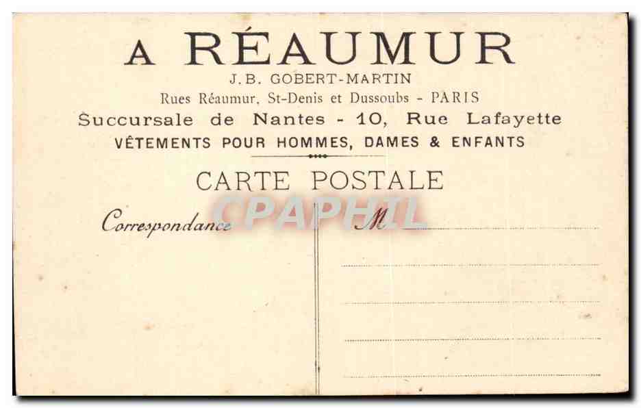 CPA Rouget de l'isle chantant la marseillaise de Pils Musee du Louvre (pub a Reaumur Gobert Martin rue Lafayette VEtemen — Verso