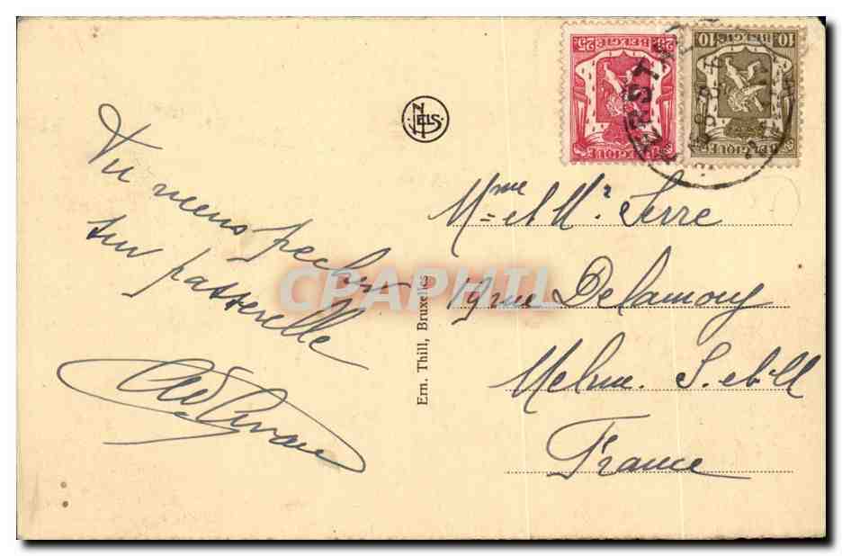 Belgie Belgique Liege CPA Passerelle et la Poste — Rückseite