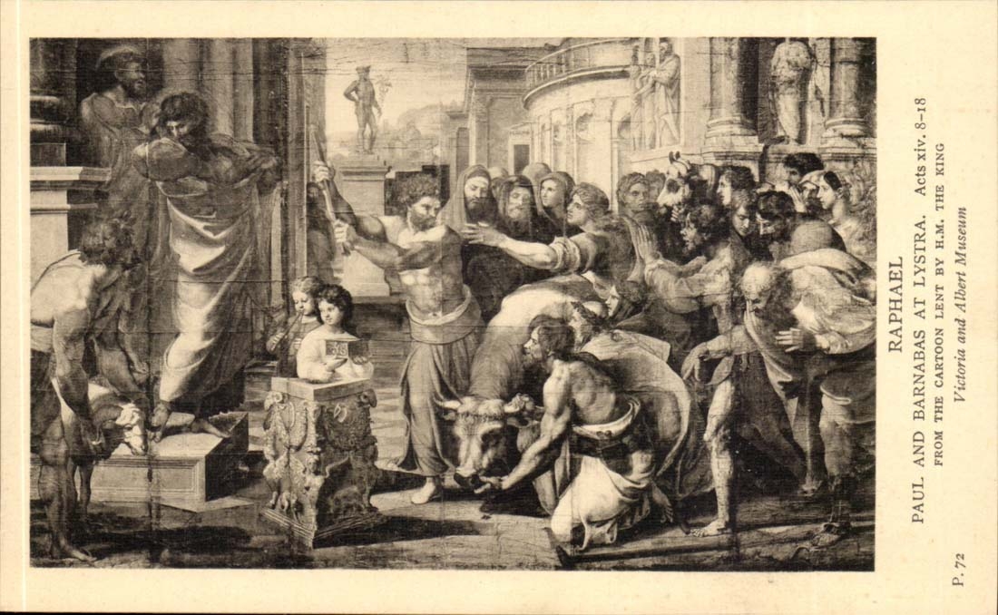CPA Raphael Paul and Barnabas at Lystra Victoria and Albert Museum