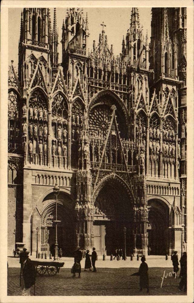 Rouen CPA Facade de la cathedrale
