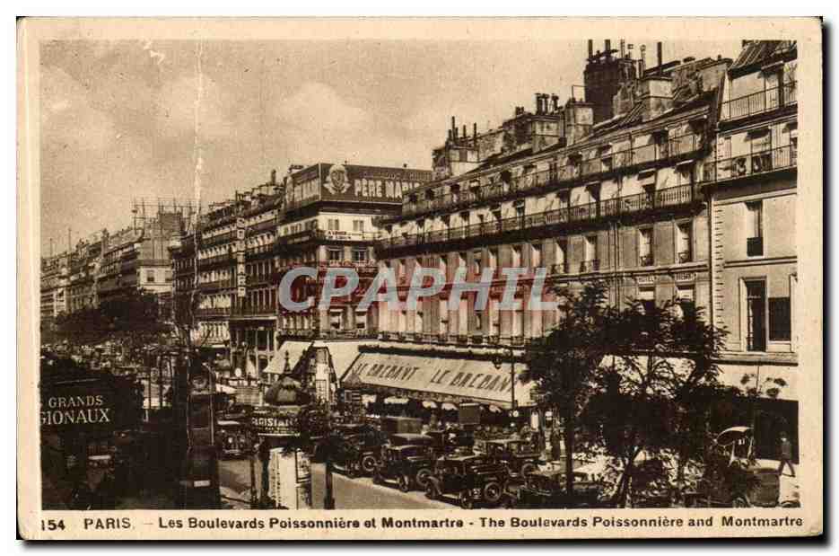 Paris CPA Les boulevards Poissonniere et Montmartre 