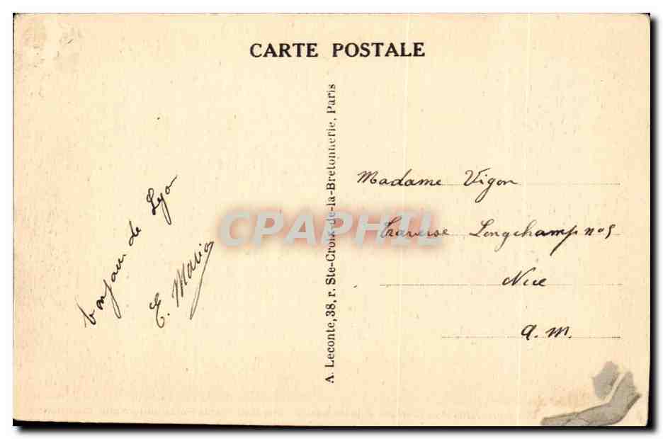Paris CPA Les boulevards Poissonniere et Montmartre  — Rückseite