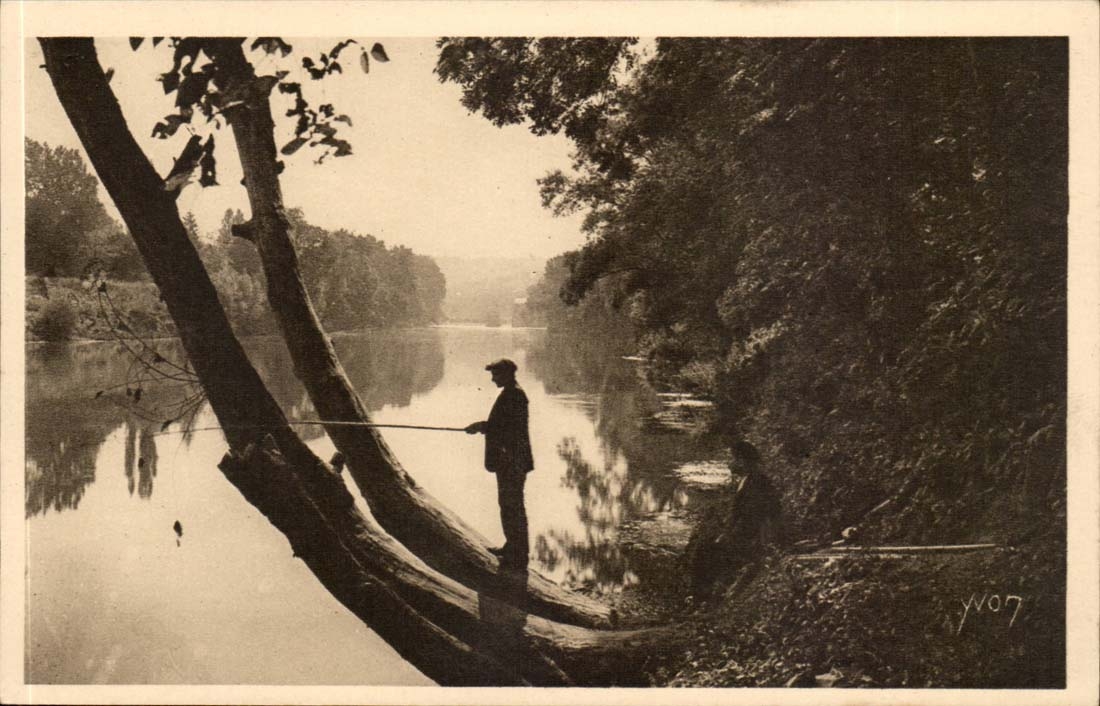 Fishing along the banks of the Dordogne — The Limousin region — Art Editions YVO7