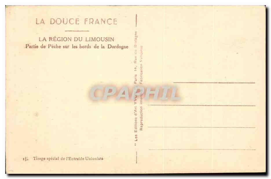 Pêche sur les bords de la Dordogne — La région du Limousin — Yvon 7 — Reverso
