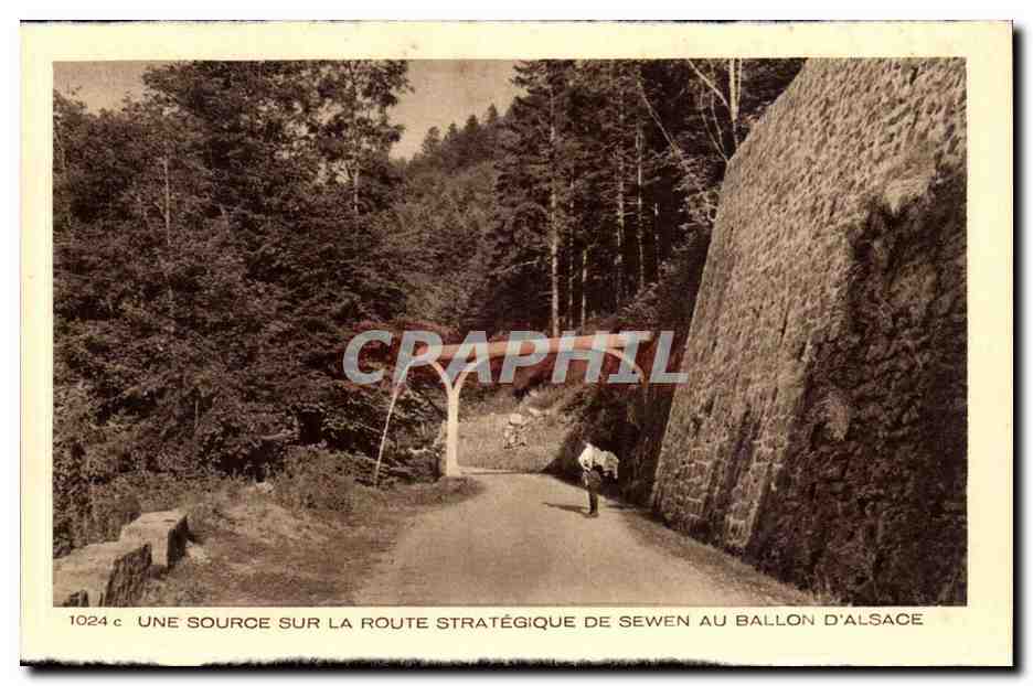 Une source sur la route stratégique de Sewen au Ballon d'Alsace — série 1024c — Braun & Cie, imprimeurs à Dornach