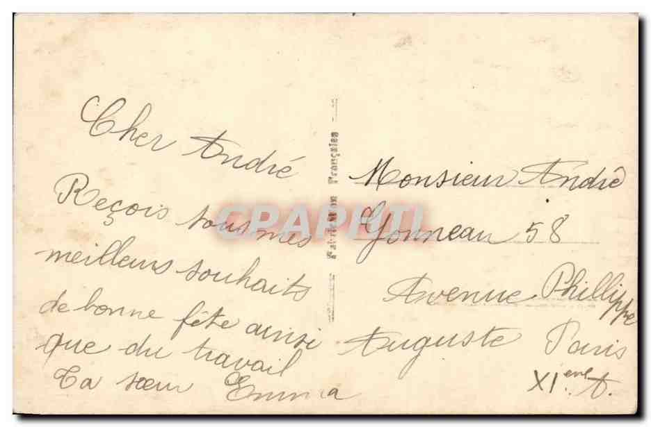 CPA Fantaisie Bonne annee — Rückseite
