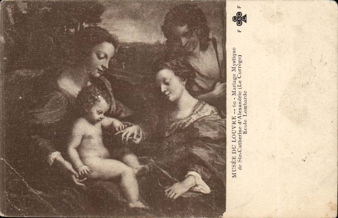 CPA Musee du Louvre Mariage mystique de Ste Catherine d'alexandrie 'Le Correge)