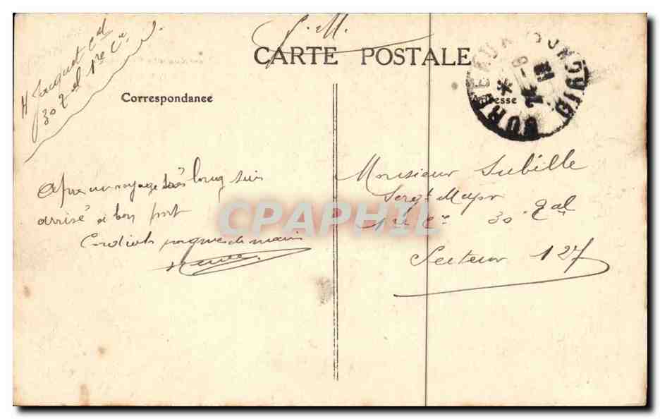 Fontaine des Girondins — Bordeaux — A.H. - 11 — Verso