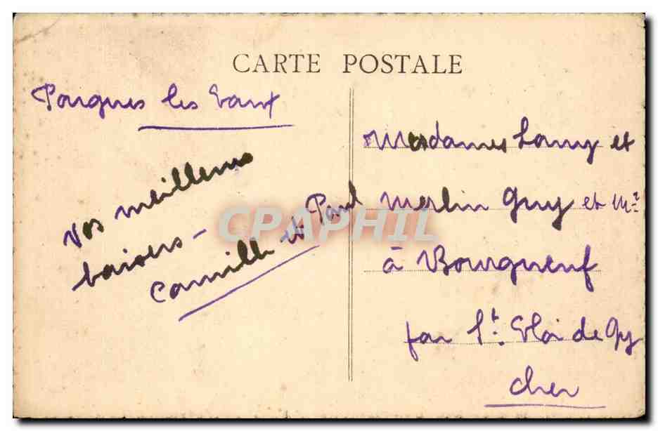 Pougues les Eaux CPA Le pac vu du lac — Rückseite