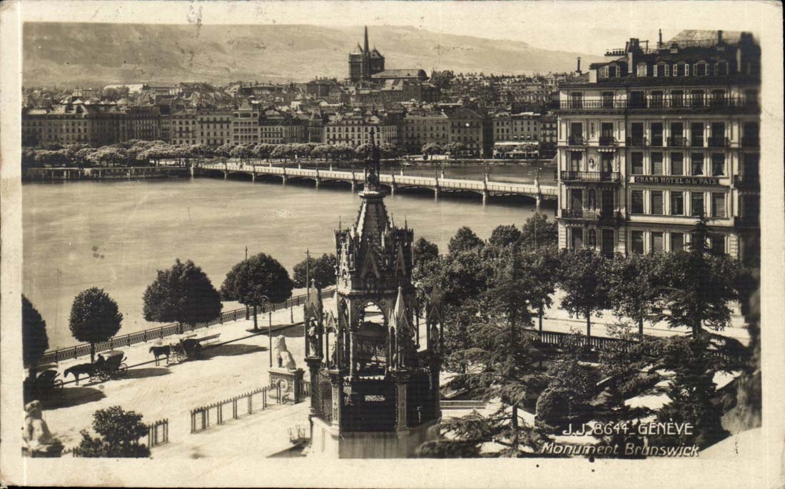 Suisse Geneve CPA Monument Brunswick