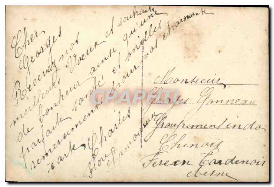 CPA Fantaisie Bonne annee Couple — Rückseite
