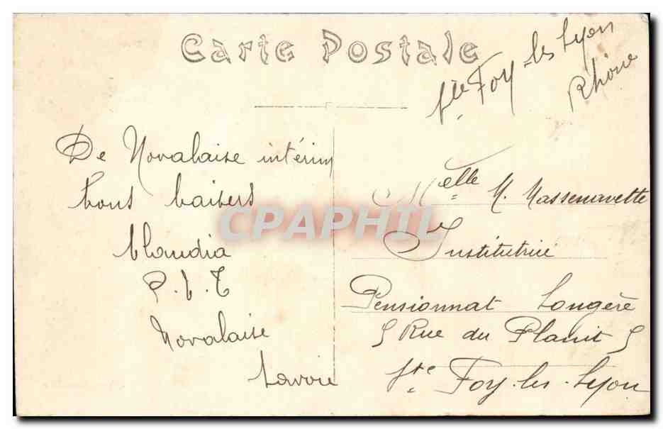 Environs de Novalaise CPA Nance et la lac d'Aiguebelette — Rückseite