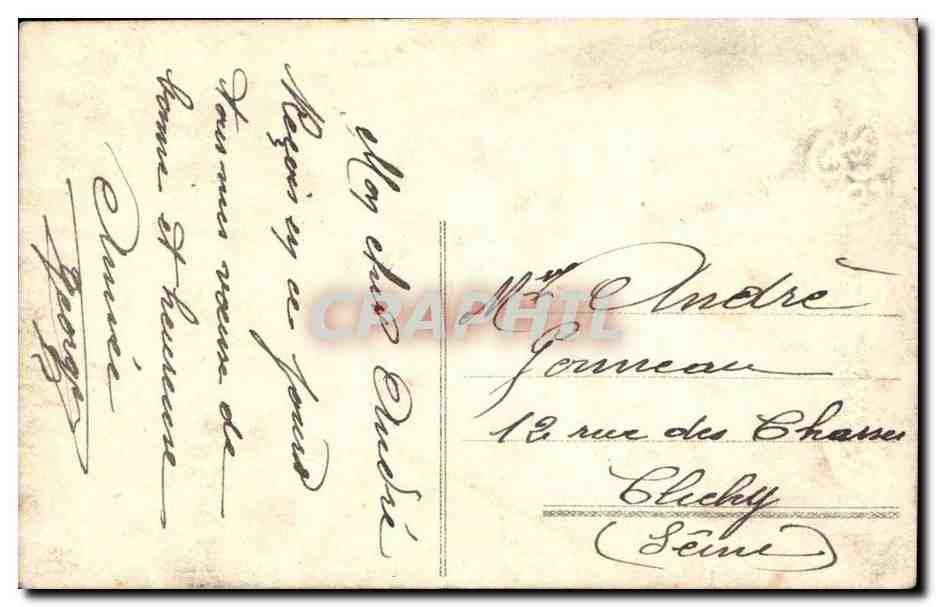CPA Fantaisie Fleurs Bonne annee — Verso