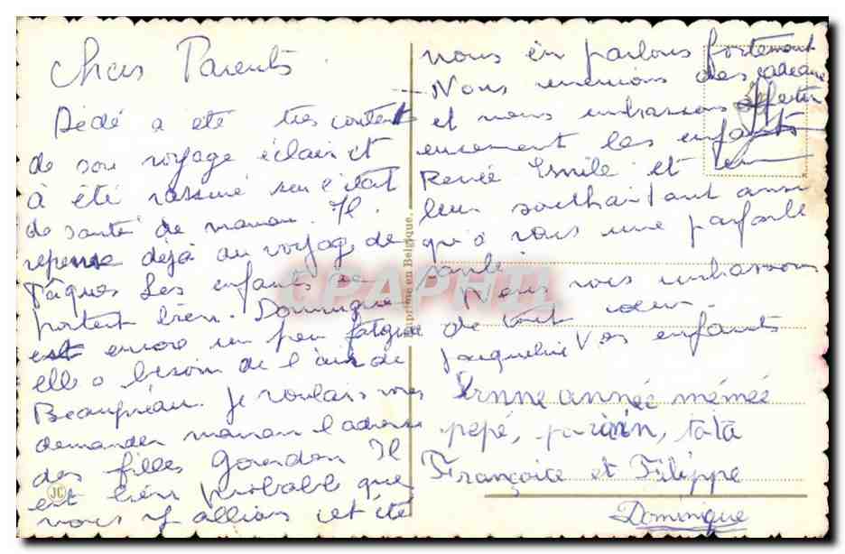CPA FAntaisie Fleurs Roses — Back