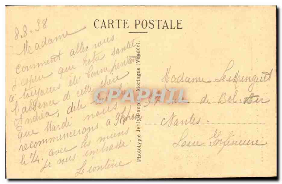 Les Herbiers CPA Chapelle des Alouettes (moutons) — Rückseite