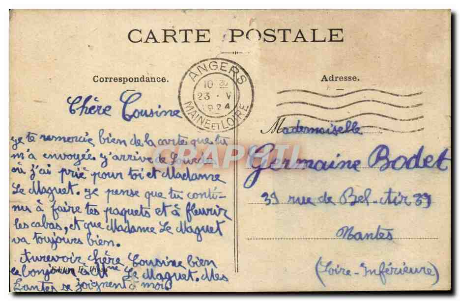Lourdes CPA Vue plongeante — Verso