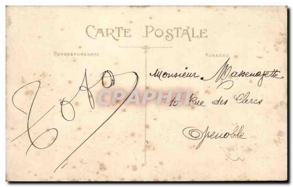 LYON — Place Bellecour et le Coteau de Fourvière — éditeur inconnu, n° 22 — Reverso