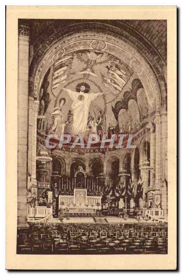 Paris CPA Basilique du SAcre Coeur de Montmartre Le choeur et le maitre autel