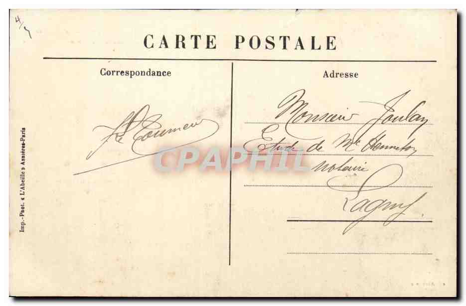 Saint Germain en Laye CPA La terrasse Construite par Le Notre Perspective — Verso