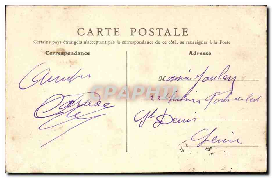Laval (Mayenne) - L'Hôpital, vue prise du quai d'Avesnières — B. F., Paris, n°1 — Verso