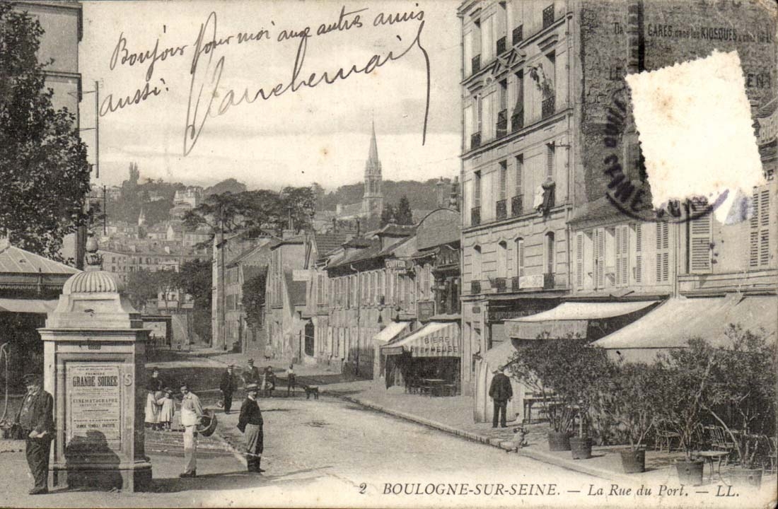 Boulogne-sur-Seine — La Rue du Port — LL. — Grande Soirée