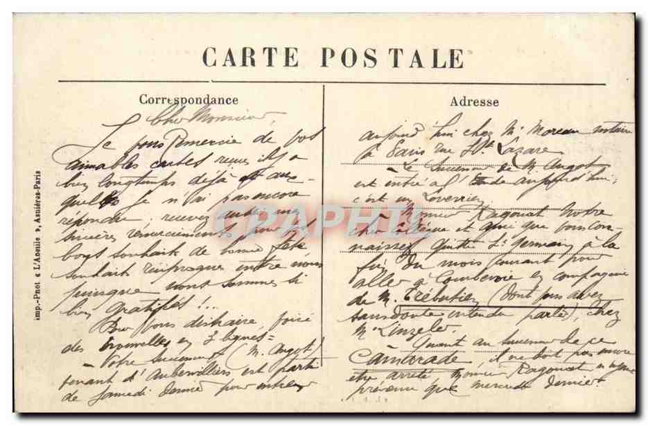 Saint Germain en Laye CPA Le jardin anglais La foret et la route des Loges Vue prise du chateau — Verso