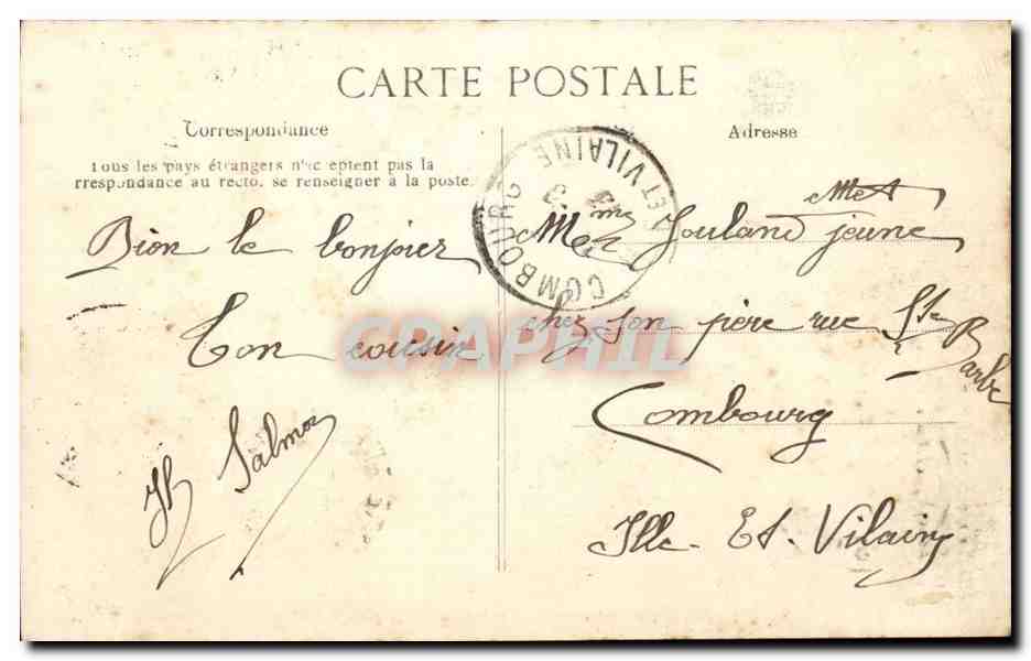 Caen CPA Eglise de la Trinite ou abside aux Dames (facade) — Verso