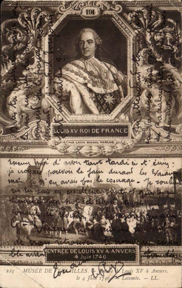 Musee de VErsailles CPA Entree de Louis XV a Anvers