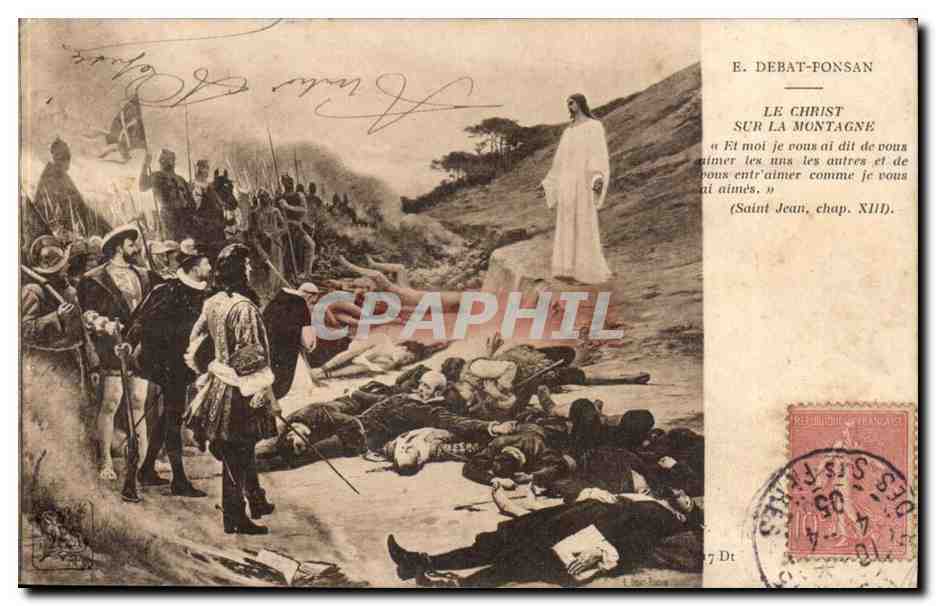E Debat Ponsan CPA Le Christ sur la montagne
