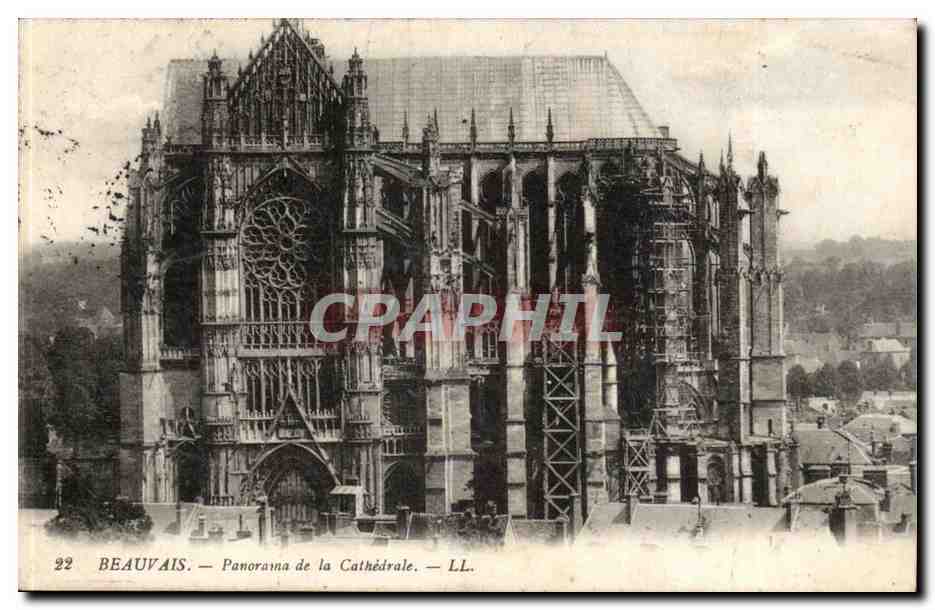 Beauvais CPA Panorama de la cathedrale