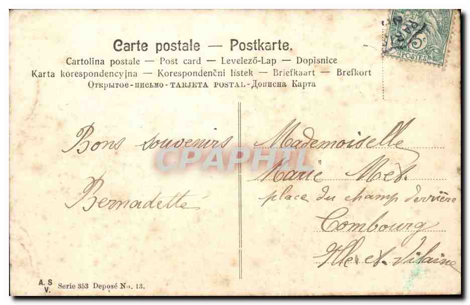 CPA Fantaisie Joyeux Noel — Verso