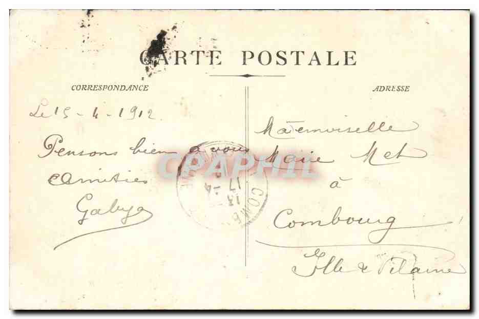 Marseille CPA ND de la garde — Verso