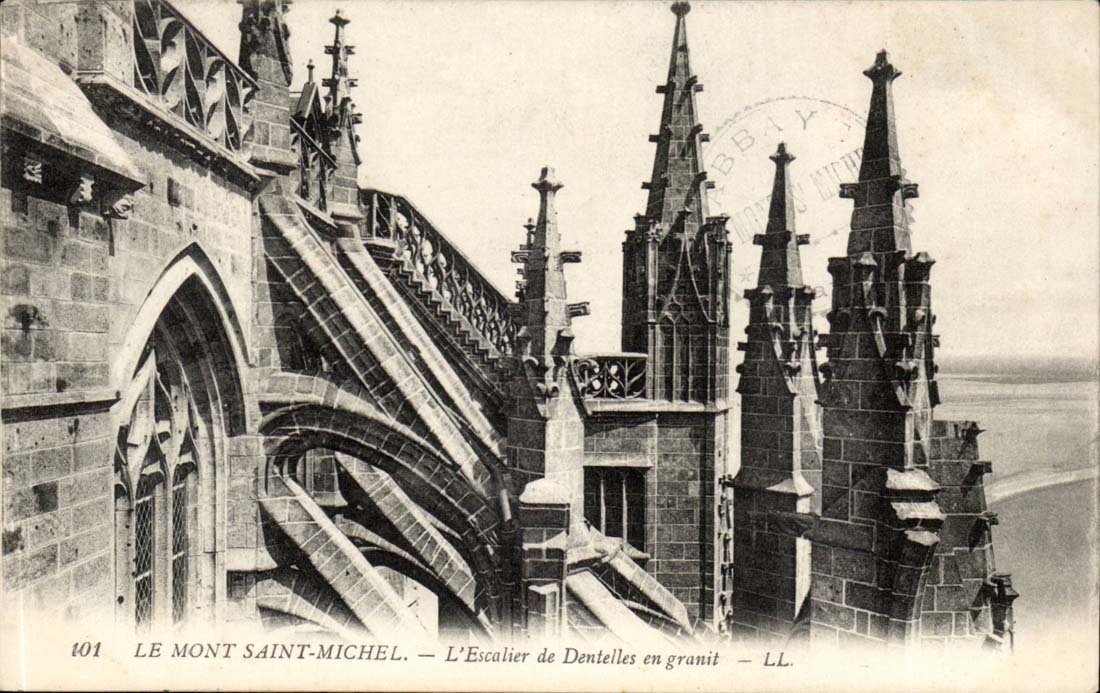 Le Mont Saint-Michel — L'Escalier de Dentelles en granit — LL. n°101