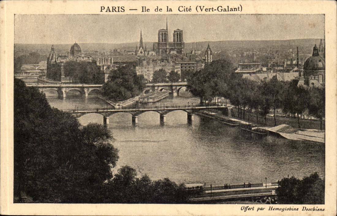 Paris CPA Ile de la Cite (VErt Galant)