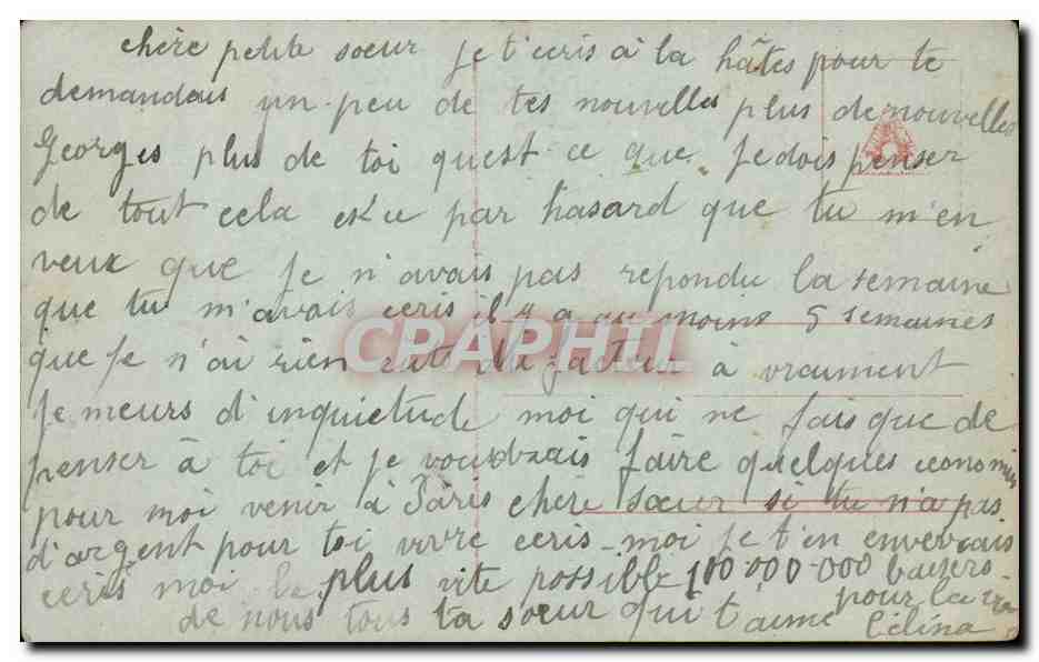 CPA Fantaisie Jeune fille — Verso