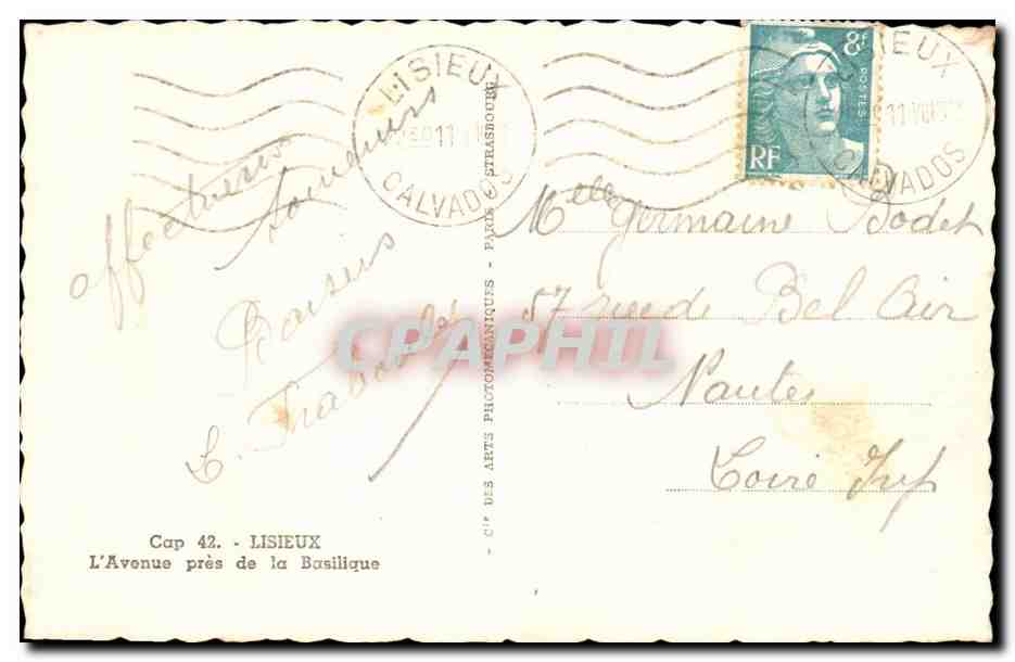 Basilique Notre-Dame du Rosaire de Lisieux — éditeur Cap, n°42 — Verso