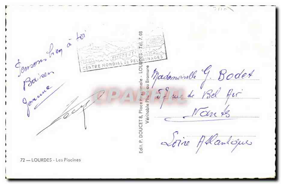 Lourdes CPA Les piscines — Verso