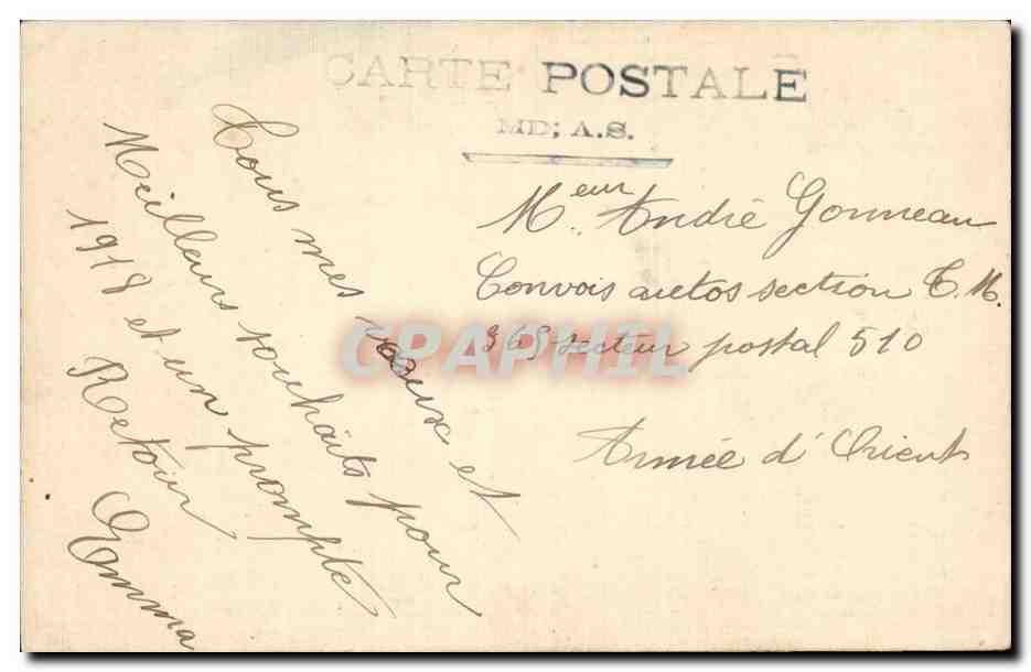 CPA FAntaisie Voeux de meilleure annee (hirondelle) — Verso