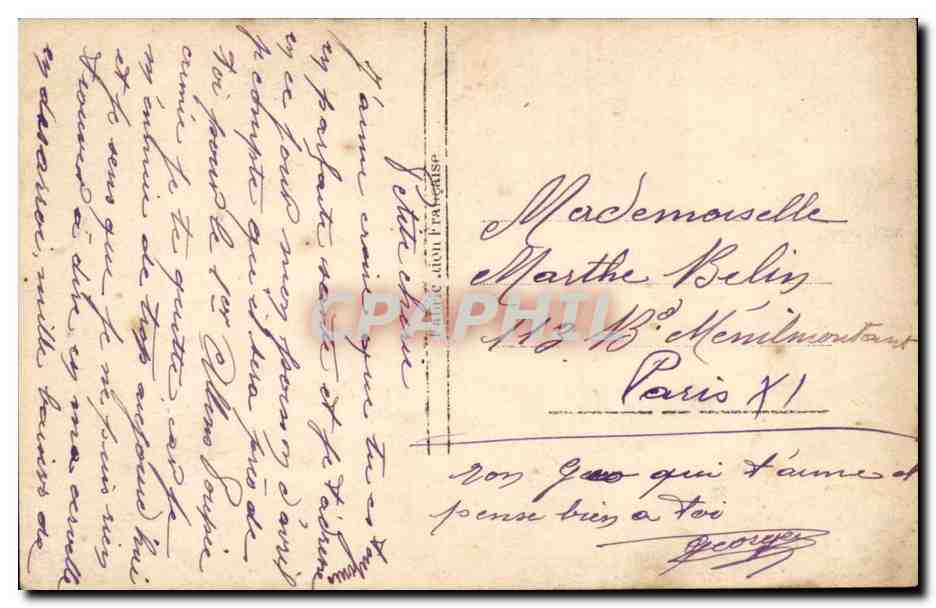 Liefdespaar op schommel — REX 983 — Achterkant
