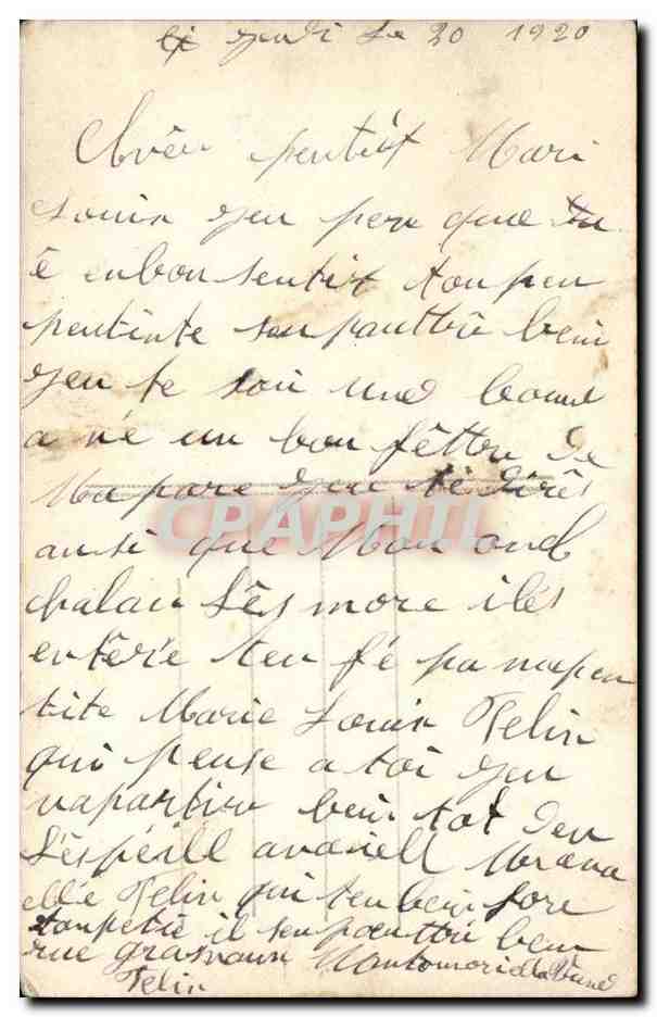 CPA Fantaisie Enfant — Verso