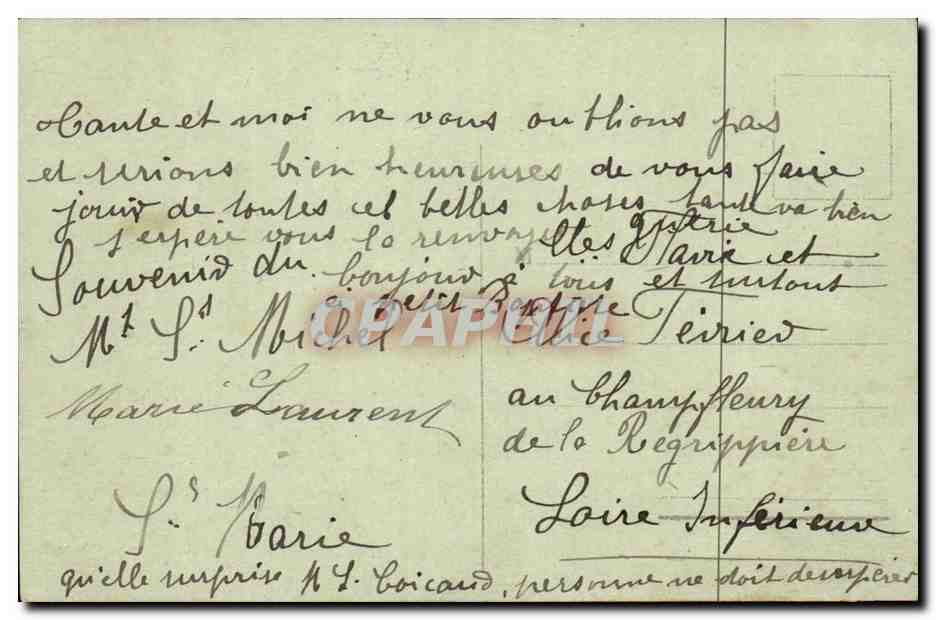 Mont-Saint-Michel — Vue prise de la Digue — J.P.-1. Édition spéciale à l'Abbaye — Verso